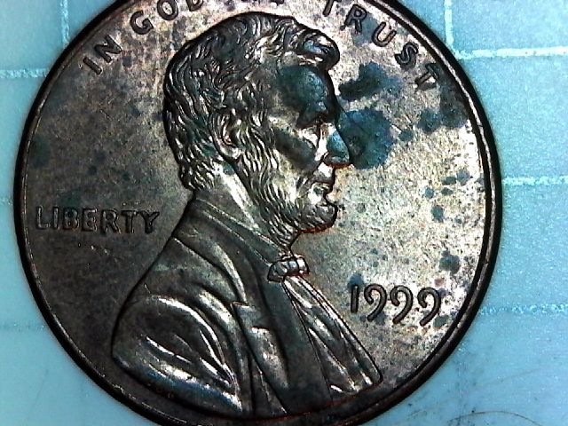 1999-Lincoln-Cent---Trail-Dies-Or-Feeder-Finger-Damage-Or-?
