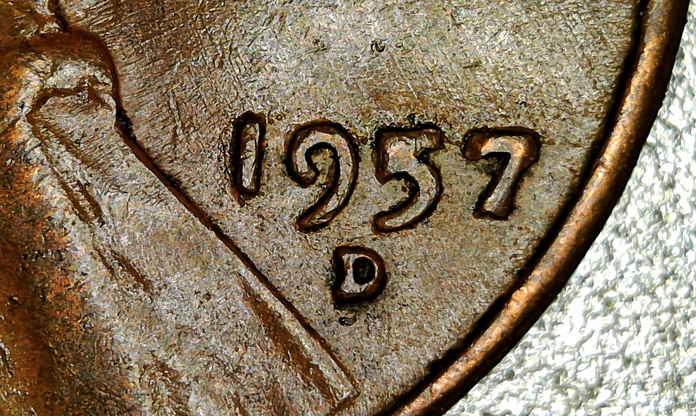 1957-D-Lincoln-Cent---BIE-With-A-Few-Chips