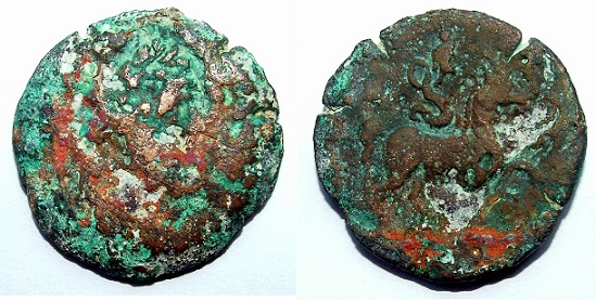 Antoninus-Pius,-Ae33,-Alexandria,-Agathodaemon-Above-A-Horse