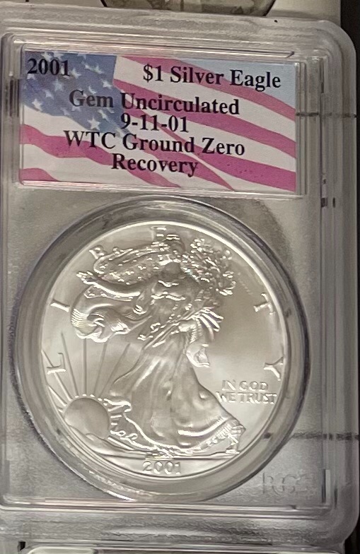 2001-American-Silver-Eagle-9/11-Wtc-PCGS