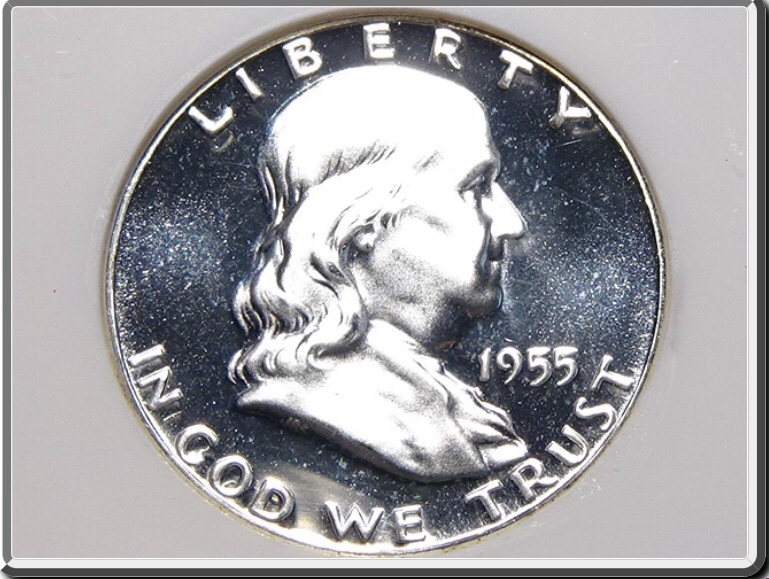 1955-Franklin-Half-Dollar-PF68