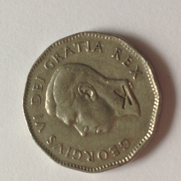 1948-5-Cent-Piece-Stamped-With-The-Letter-K