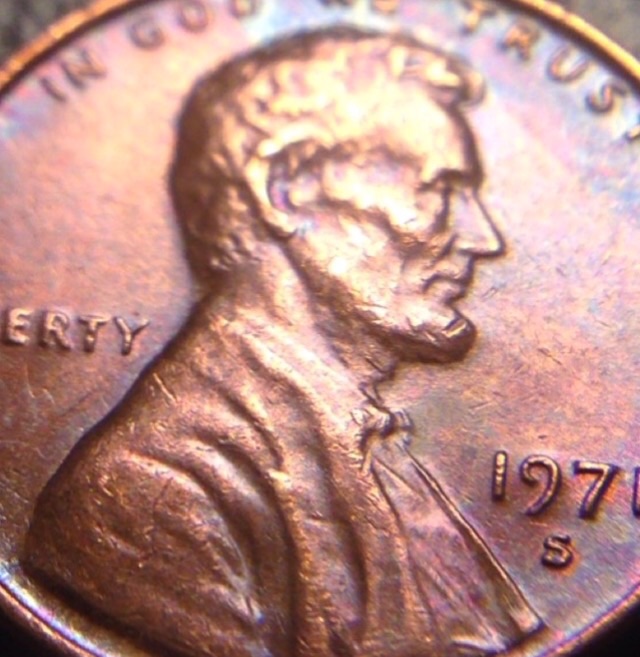 First-Time-I-Came-Across-One-Of-These.--1971-S-Multi-Color-Penny
