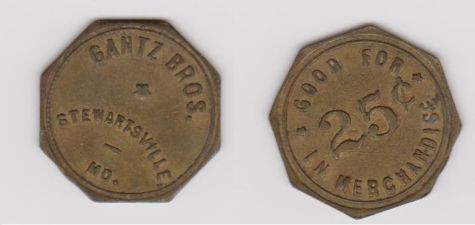 Gantz-Family-And-Gantz-Bros-Token-Of-Stewartsville,-MO