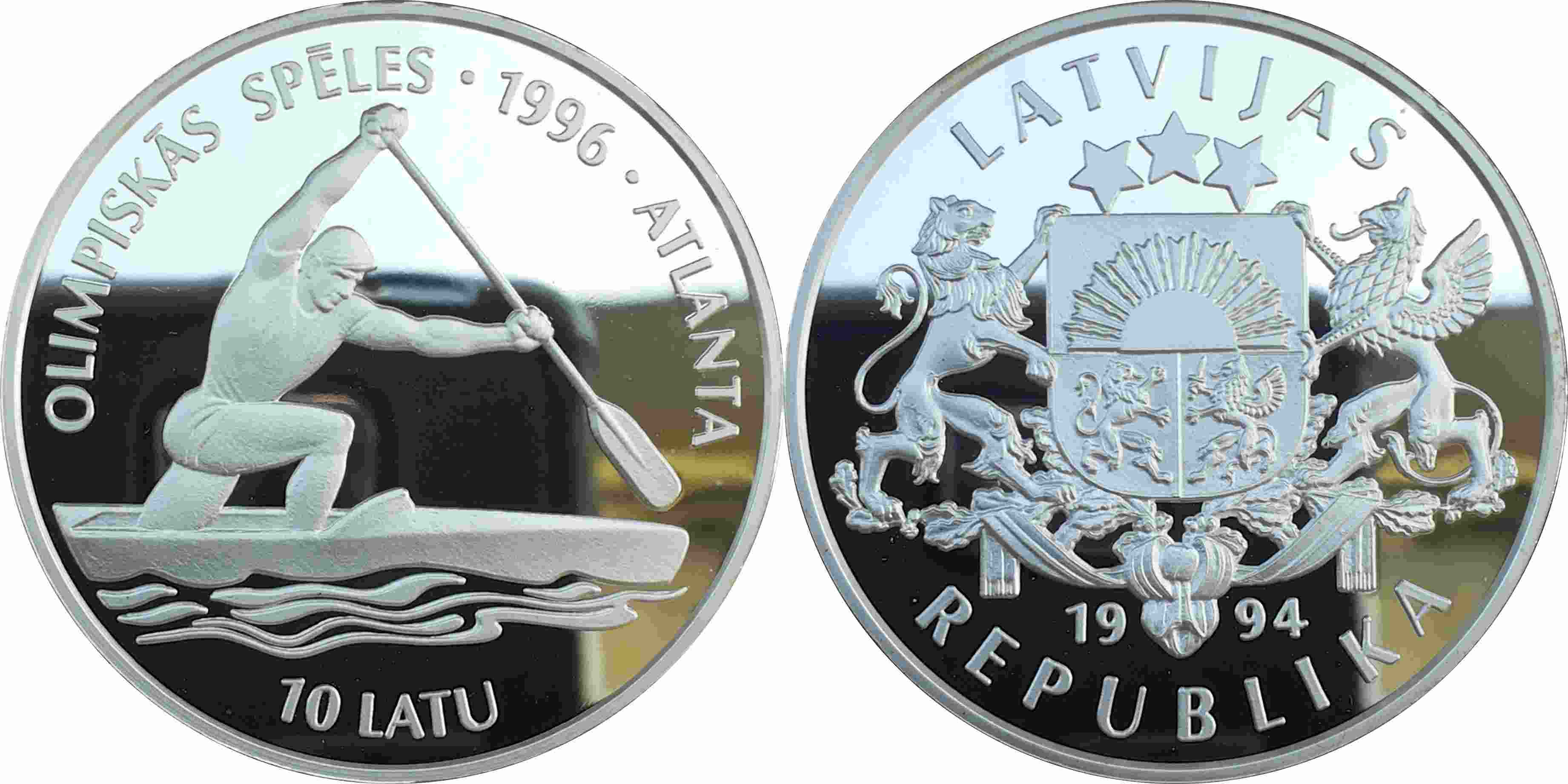 Latvia-10-Latu-1994-Canoeist-3-Varieties