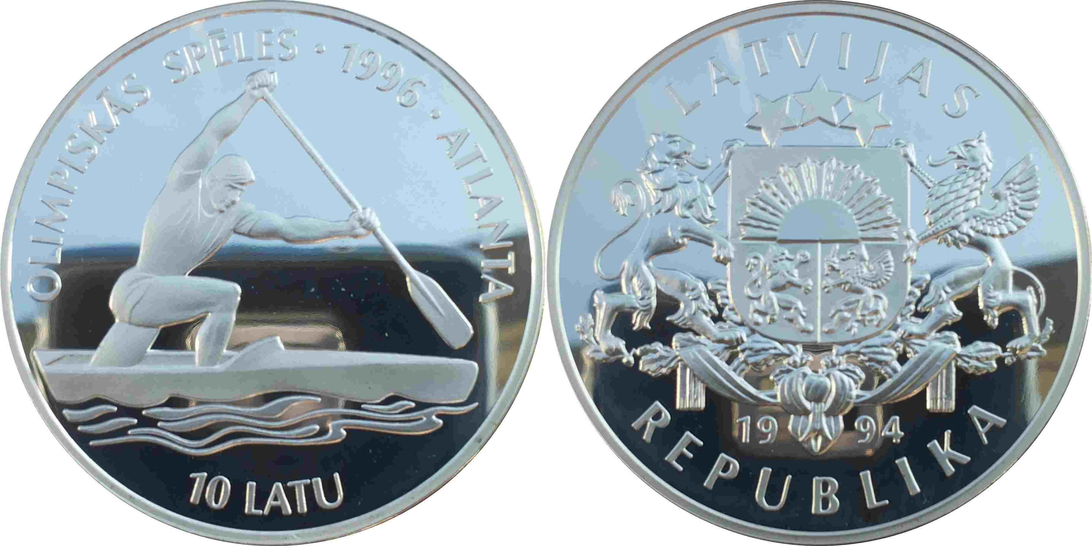 Latvia-10-Latu-1994-Canoeist-3-Varieties