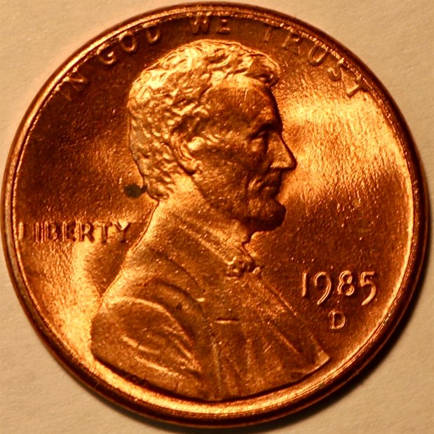 1985-D-Penny---Looks-Like-Memorial-Is-Doubled