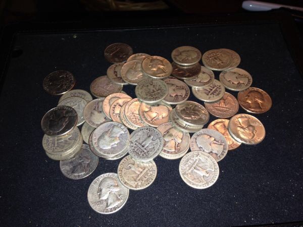 Unsorted-Silver-Quarters-1932-1964