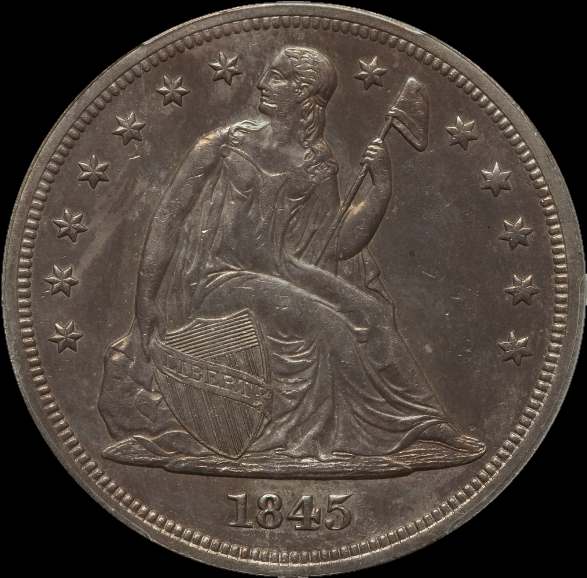 1845-Seated-Dollar-For-Grading