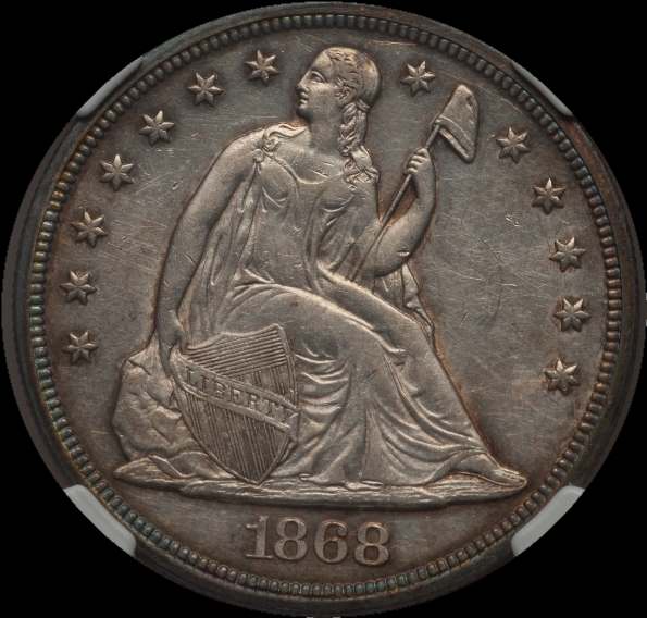 1868-Seated-Dollar-For-Grading