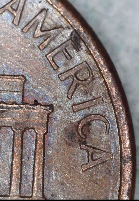 1987-Penny-Coin-Error--Bad-Strike--Silver-Tint
