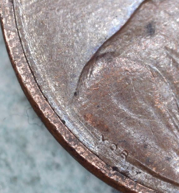 1987-Penny-Coin-Error--Bad-Strike--Silver-Tint