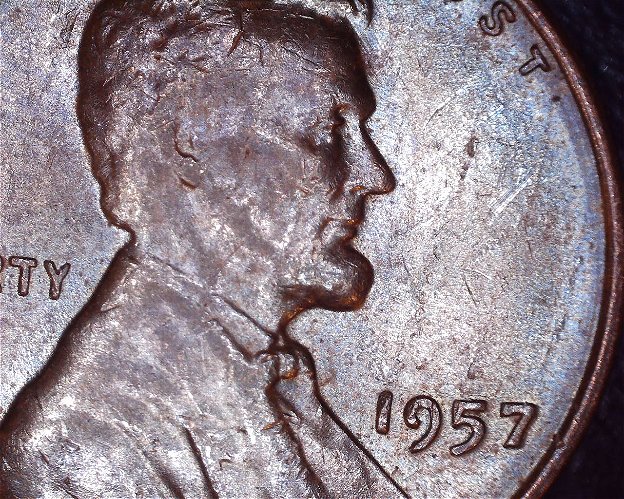 1957-Wheat-Cent--Date-Stamped-Top-To-Bottom-Help!