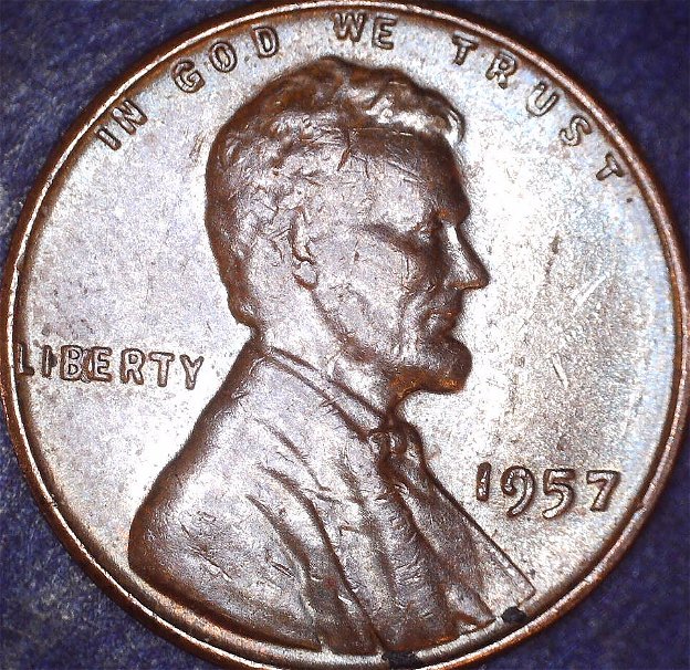 1957-Wheat-Cent--Date-Stamped-Top-To-Bottom-Help!