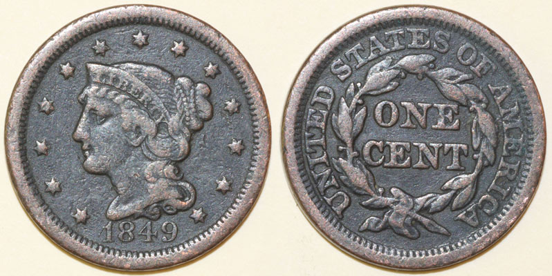Large-Cents-1845,-1848,-1849,-1851:-Varying-Weights-Worry