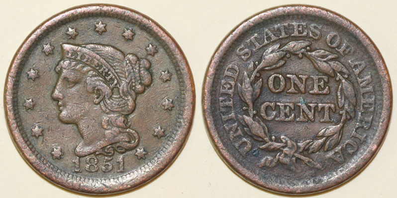 Large-Cents-1845,-1848,-1849,-1851:-Varying-Weights-Worry