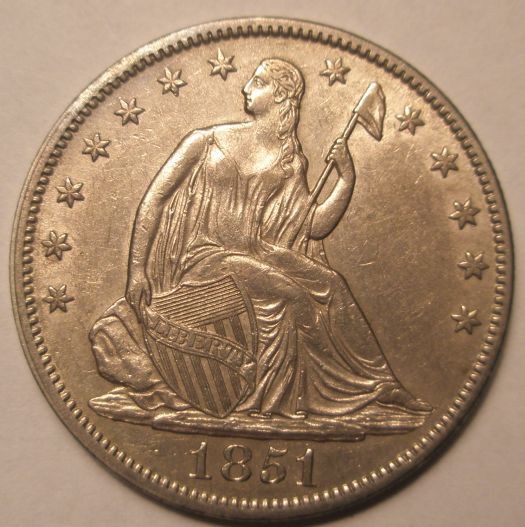 1851-Seated-Liberty-Half-Dollar-For-Grading