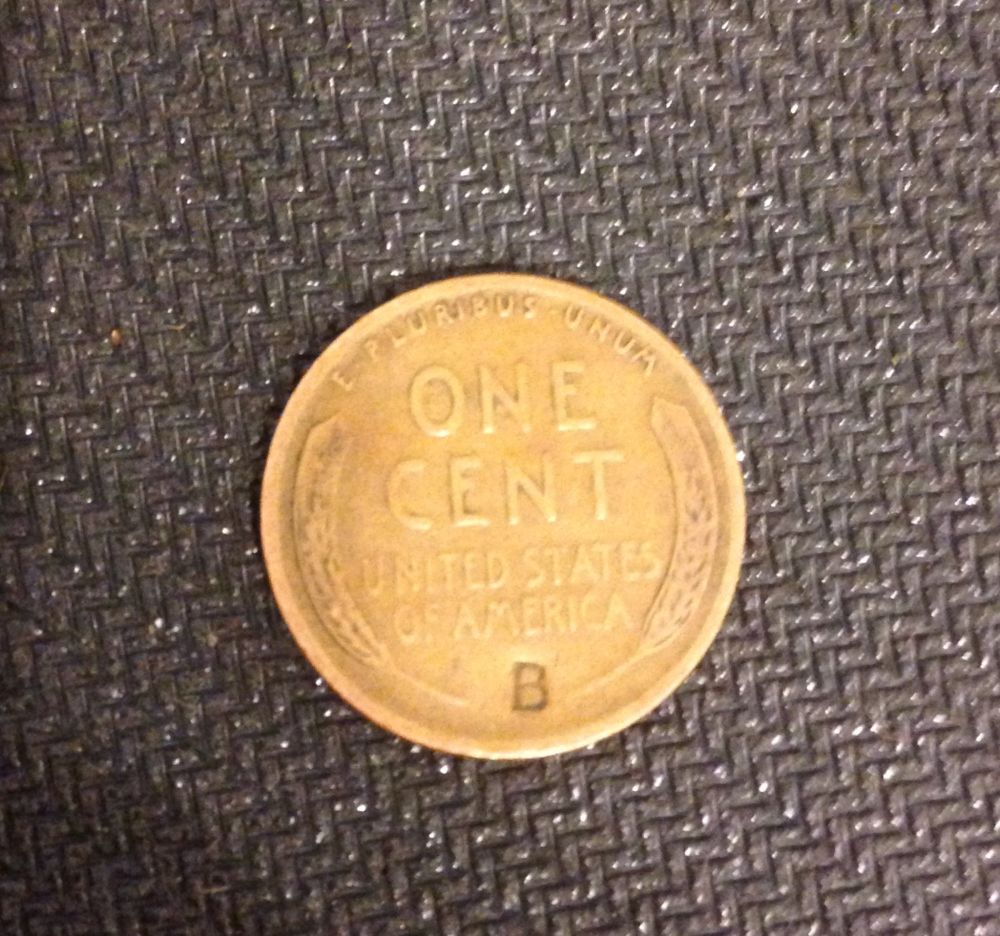 1928-Wheat-Penny-With-A-Large-B-Stamped-On-Reverse