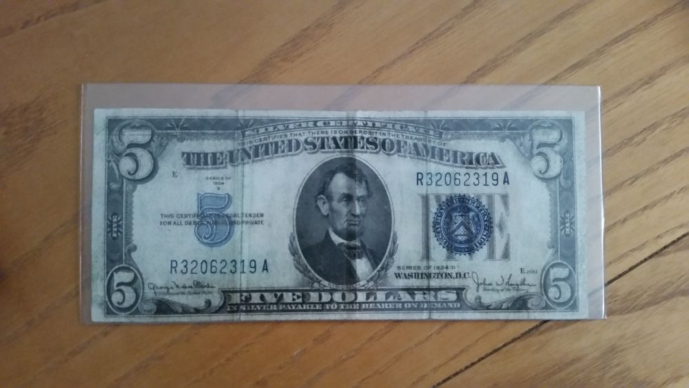Found-A-1934-D-$5-Bill-Error!