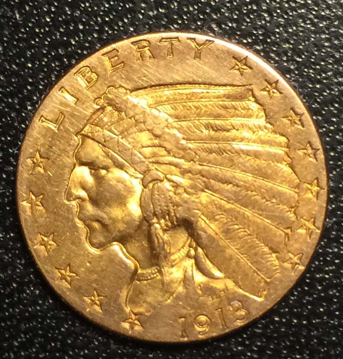 1913-Indian-Head-Quarter-Eagle-For-Grading