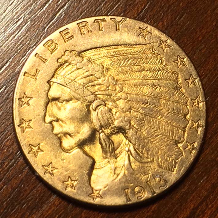 1913-Indian-Head-Quarter-Eagle-For-Grading