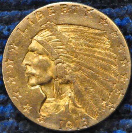 1913-Indian-Head-Quarter-Eagle-For-Grading