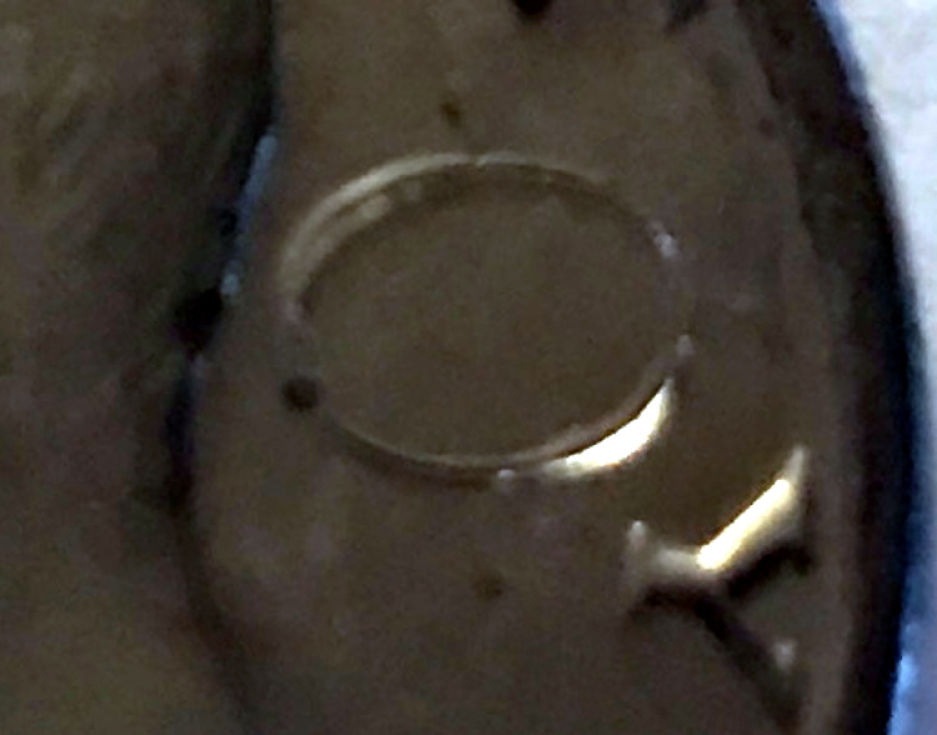 1971-D-Kennedy-Half---Unusual-Oval-Shaped-Mark-On-Obverse..