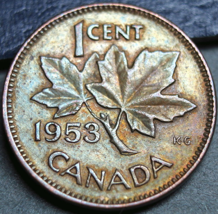 Rainbow-Toned-1953-Cent-Sf-Variety?-For-Grading-Please.