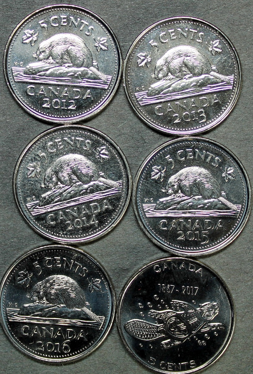 1922-2017-Canada-Nickel-Date-Set...almost-Complete.