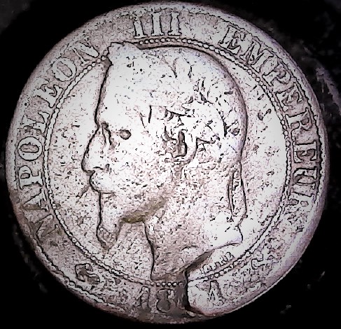 1854-Napoleon-III-Lamination-Error-/-Seperation