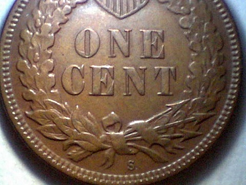 1909-S-Indian-Head-Cent-W/Lamination?