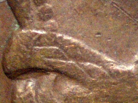 1909-S-Indian-Head-Cent-W/Lamination?