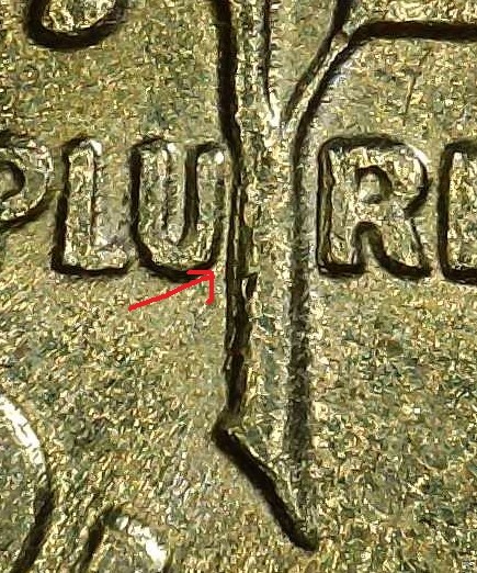 1996-P-Roosevelt-Dime-Die-Crack-And-Interesting-Feature-On-One-Of-The-Olive-Branches.