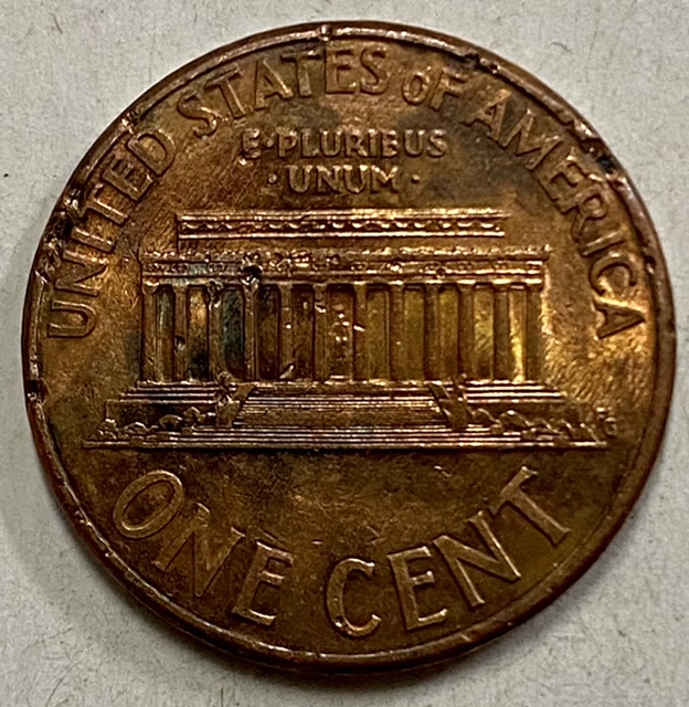 1998-D-Lincoln-Memorial-Cent---Holes/-Pock-Marks-In-Coin