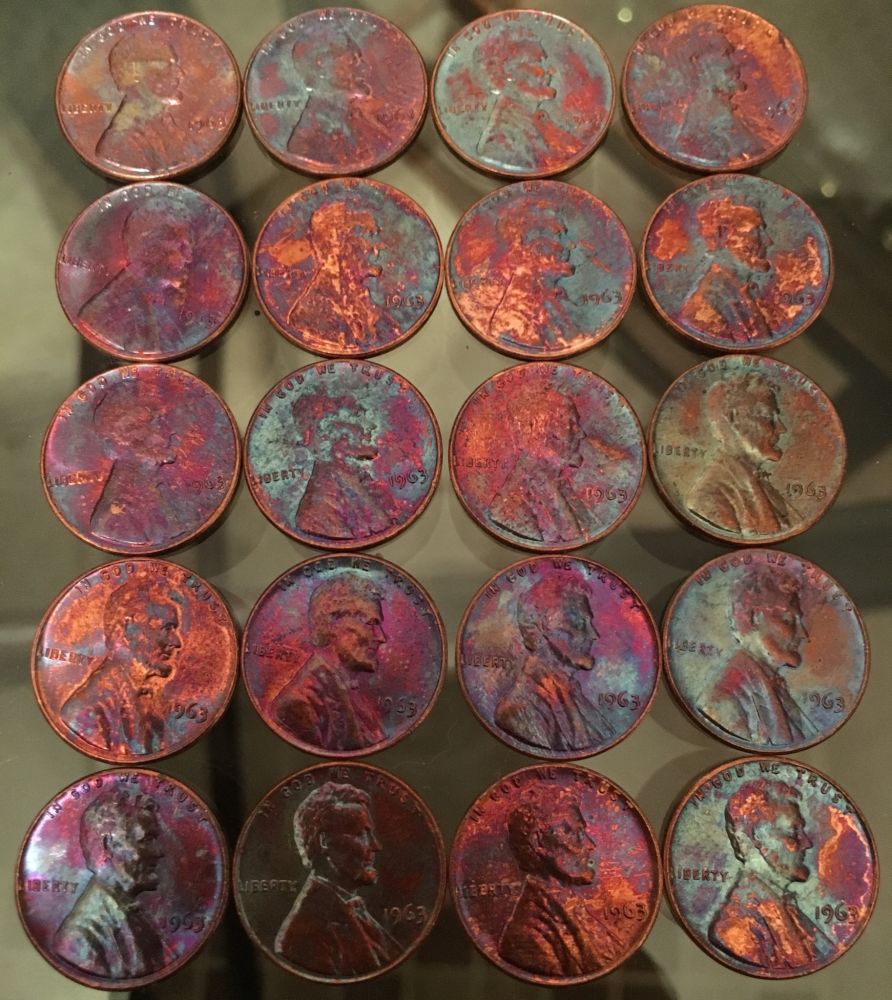 1963-Multicolored-Uncirculated-Pennies-+video