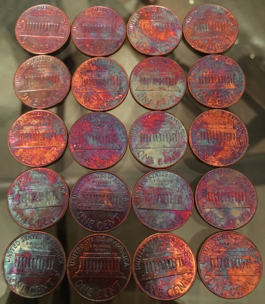 1963-Multicolored-Uncirculated-Pennies-+video