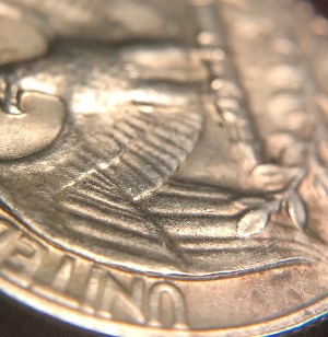 1964-Washington-Quarter;-What-Sort-Of-Doubling-Is-This-On-The-Reverse?