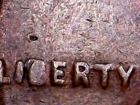 1954-D-Cent-Die-Chip-Or-Filled-In-B
