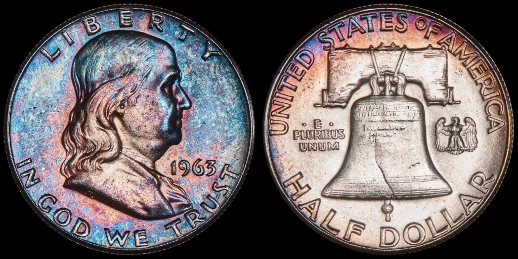 1963-Toned-Franklin-Half