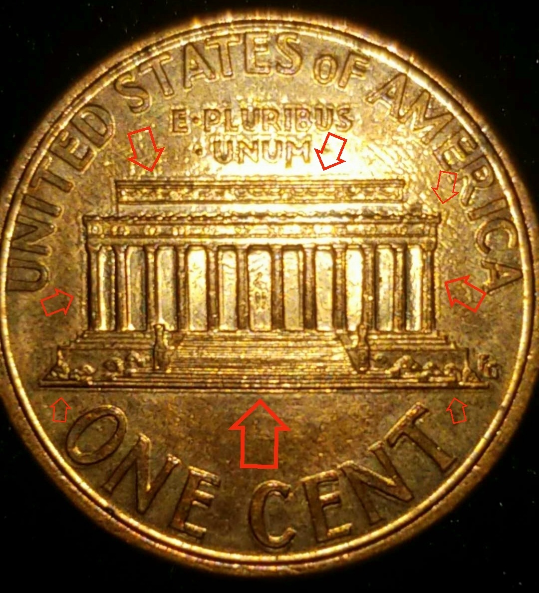 1993-D-Lincoln-Cent.-Full-Extra-Step-On-The-Memorial-Plus-Other-Doubling