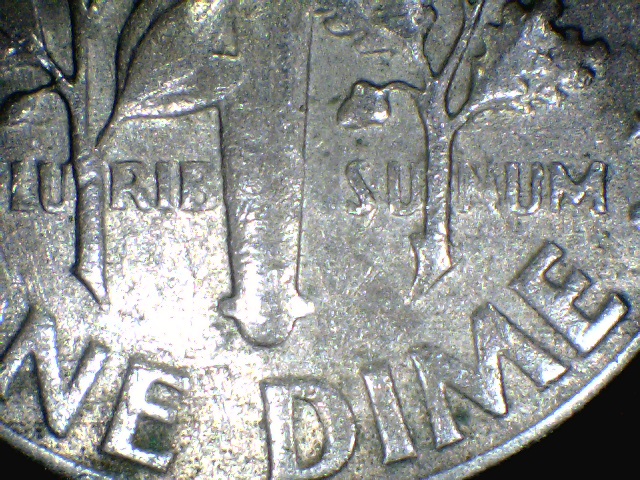 1974-D-Roosevelt-Dime-Struck-Through-Grease