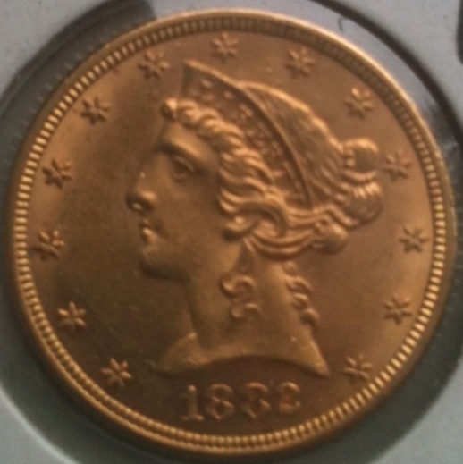 My-Second-Gold-Coin-:-1882-$5