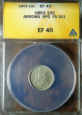 New-1853..-Dime-To-Match-My-FS-1301-1853/4-Quarter.