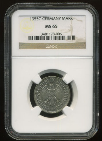 Germany-1-Mark-1955-G-MS-65