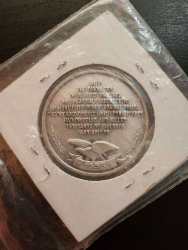 Salk-Vaccine-Conquers-Polio-Silver-Coin-1955