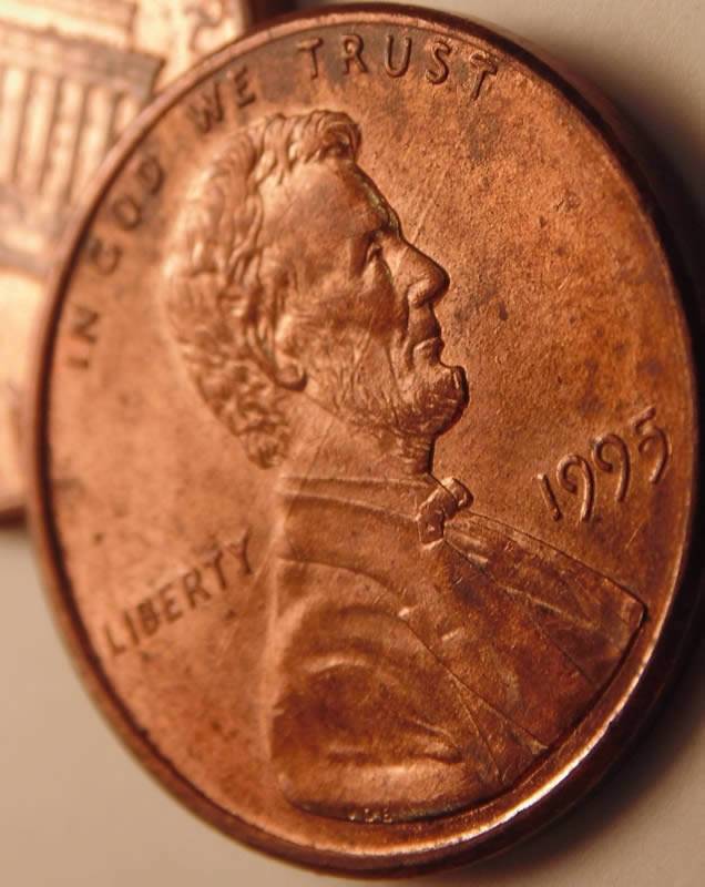 1992-And-1995-Pennies-With-Lines.