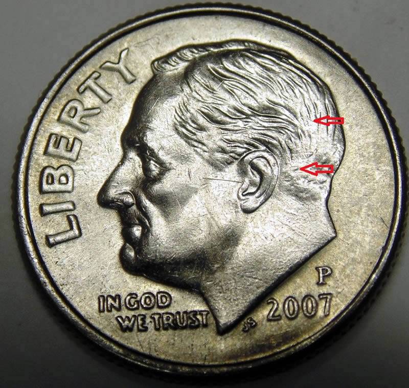 2007-Dime-With-Die-Chips,-Pretty-Cool.