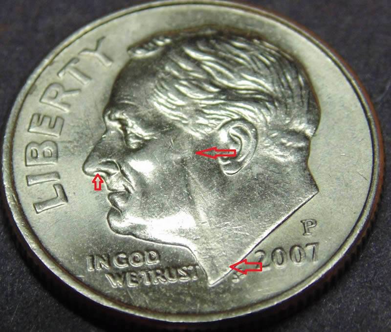 2007-Dime-With-Die-Chips,-Pretty-Cool.