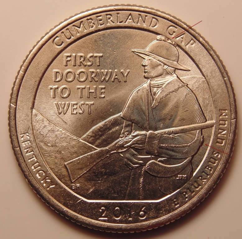 Cumberland-Gap-Quarter-With-A-Massive-Die-Chip,-With-A-Side-Of-Die-Chip!