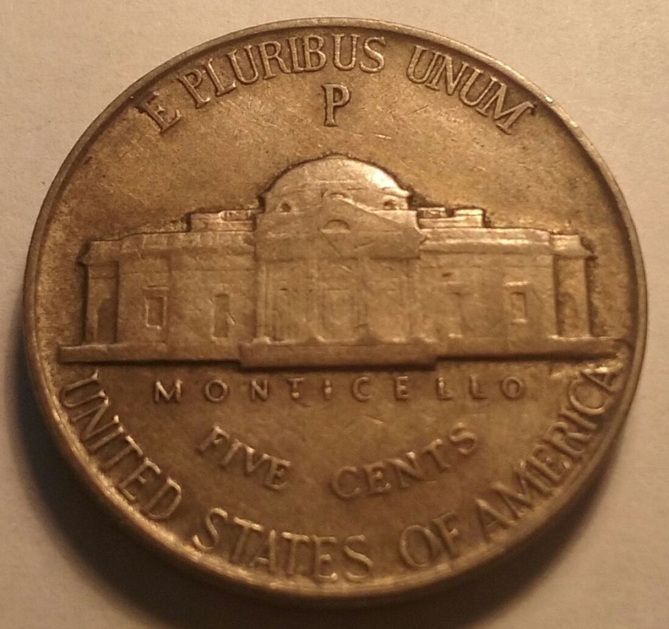 1945-P-Jefferson-Nickel-PMD-Under-Right-Corner-Of-Building?